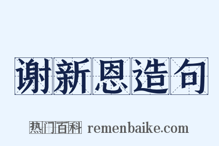 谢新恩造句是什么意思的图片